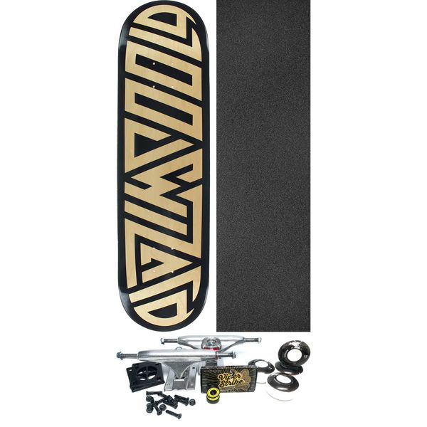 Blood Wizard Skateboards Future Wasteland Black / Natural Skateboard Deck - 8.37" x 32" - Complete Skateboard Bundle